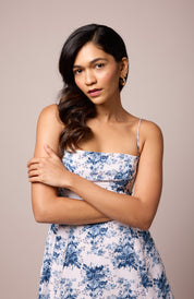 Abby - Vestido floral azul