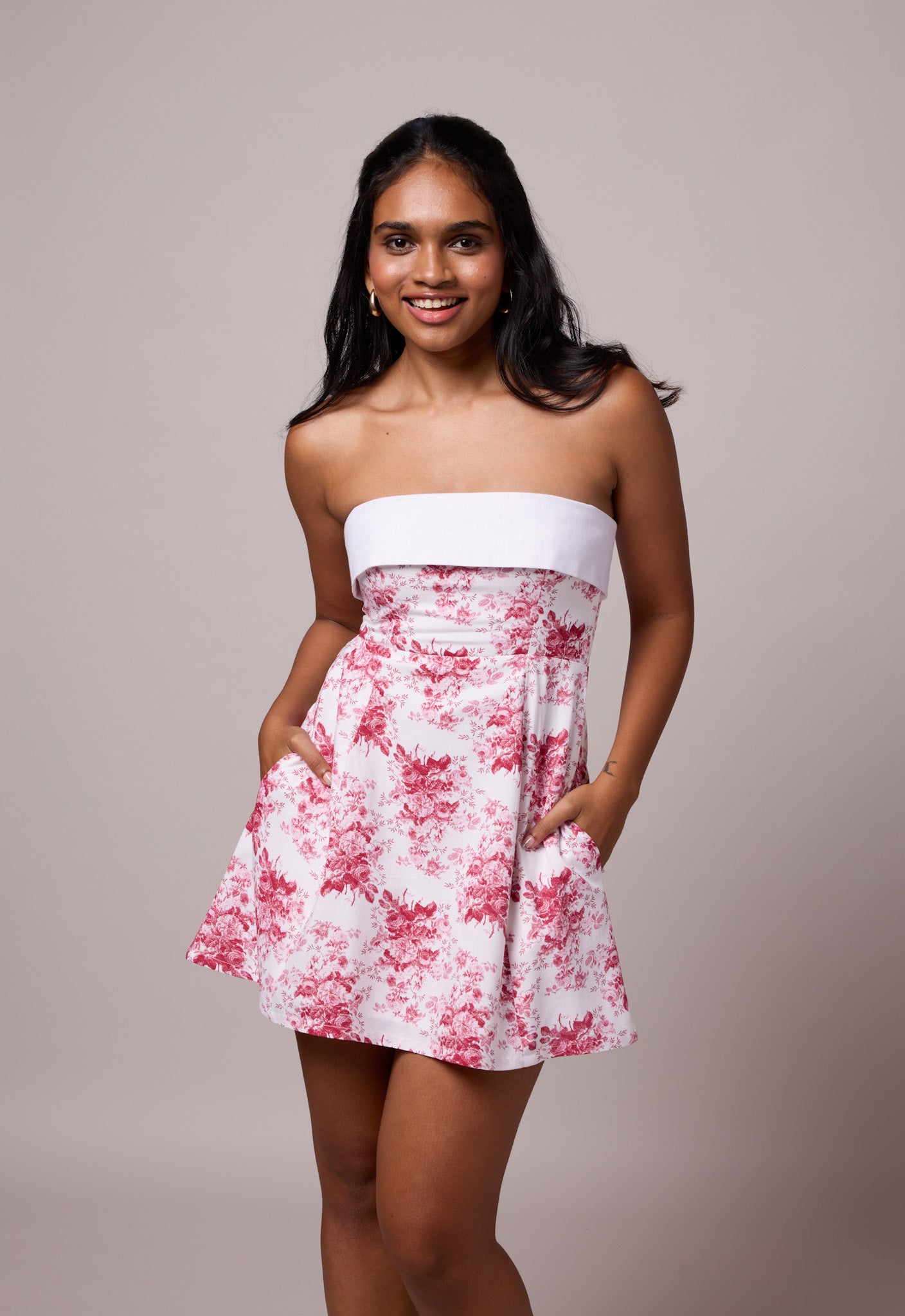 Margot – Rotes Blumenkleid