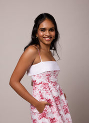 Margot – Rotes Blumenkleid