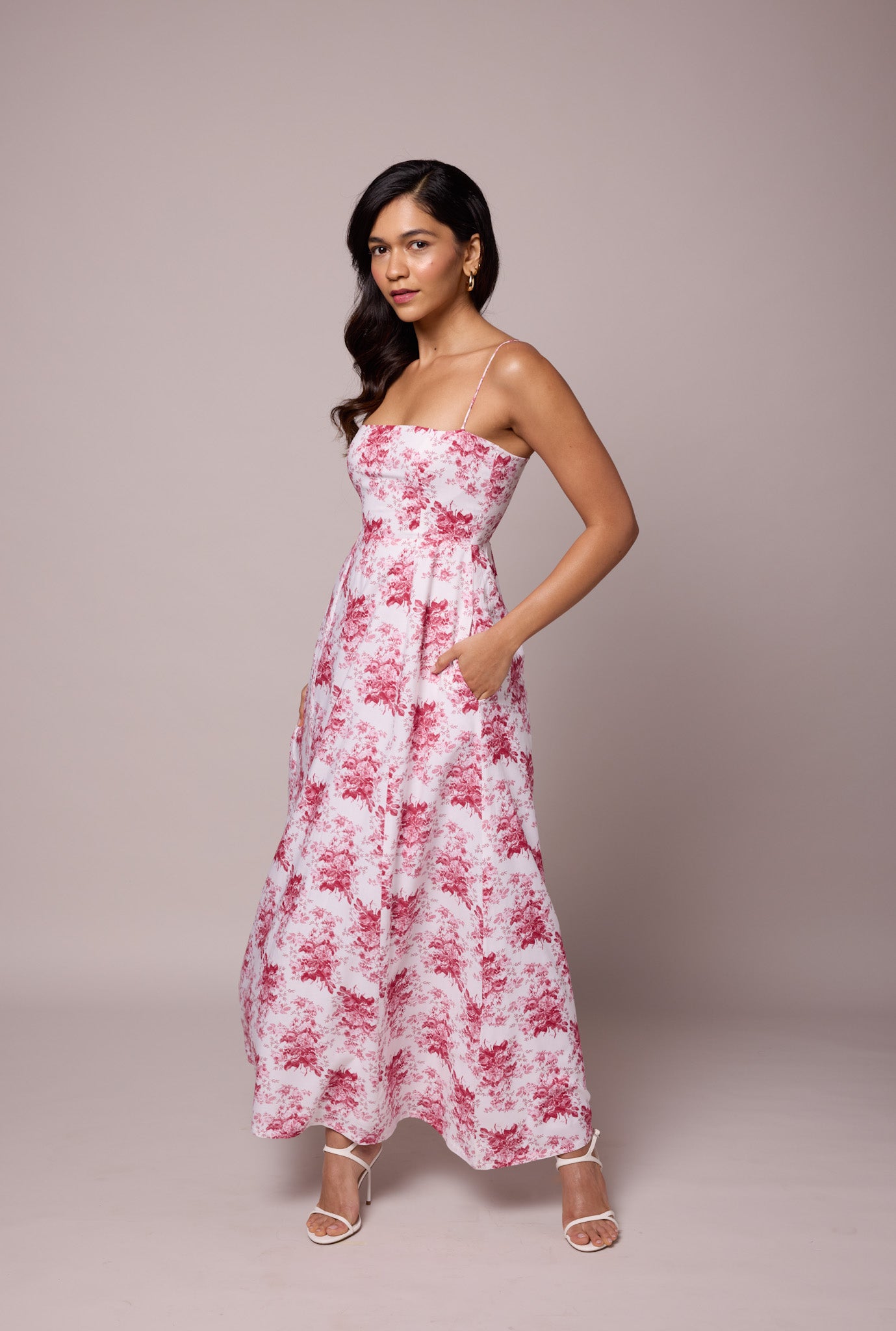 Rio- Vestido rojo floral