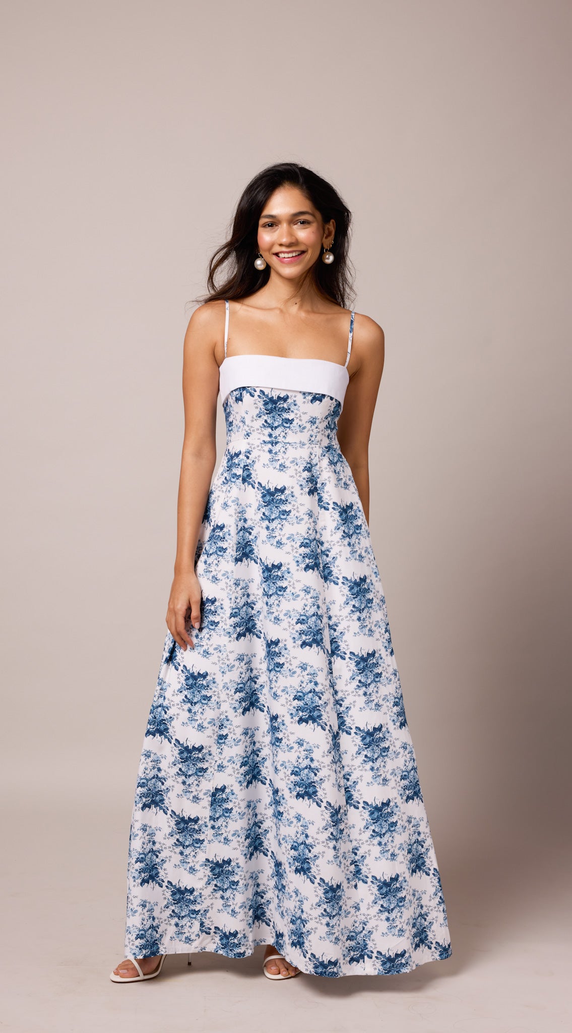 Thea - Vestido floral azul