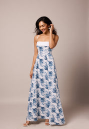 Thea - Vestido floral azul