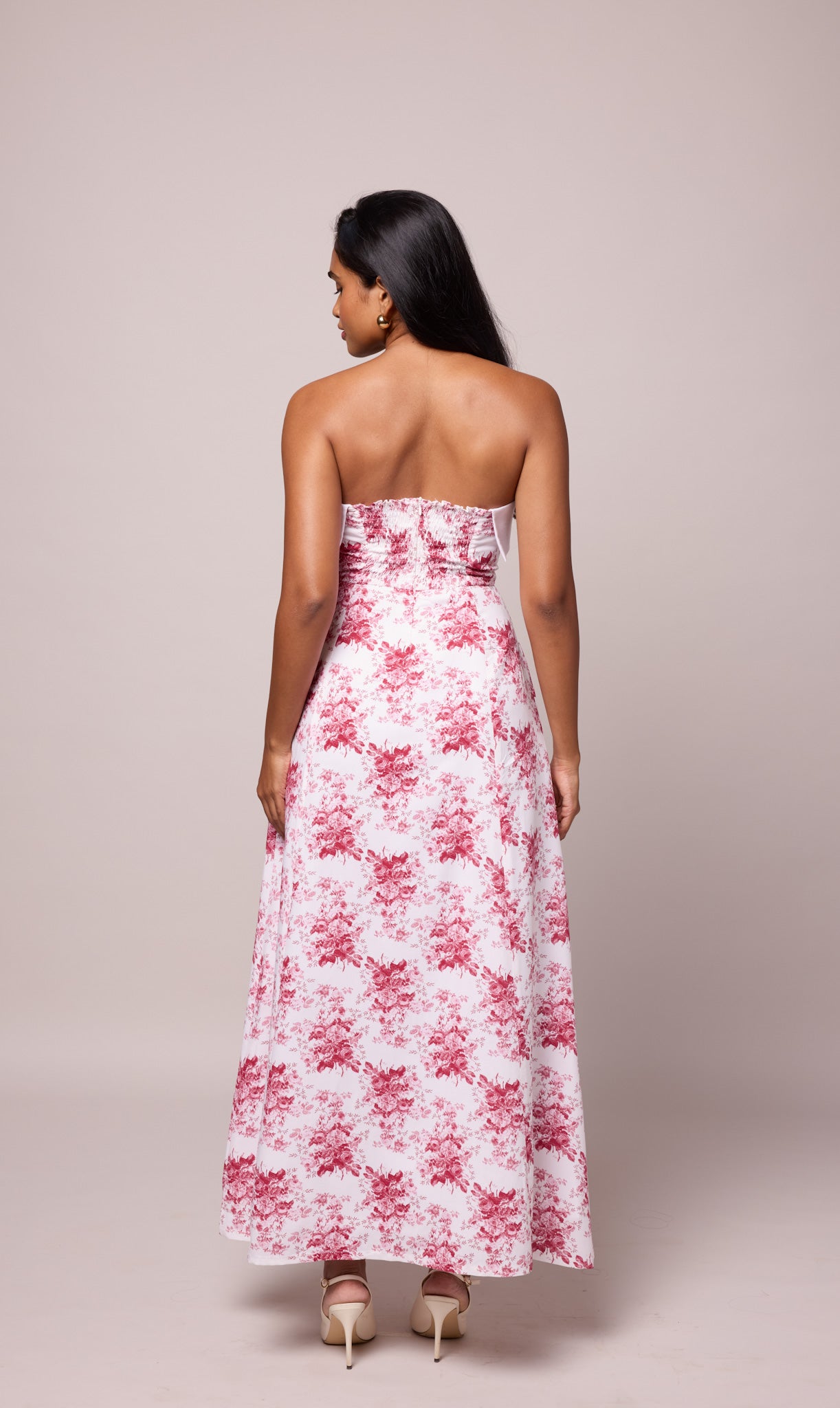 Thea- Vestido rojo floral