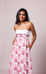 Thea- Vestido rojo floral