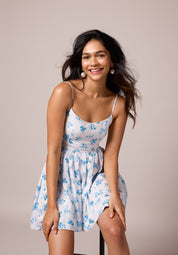 Toni- Vestido floral azul