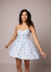 Toni- Vestido floral azul