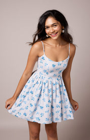 Toni- Vestido floral azul