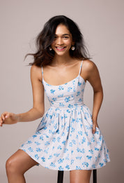 Toni- Vestido floral azul
